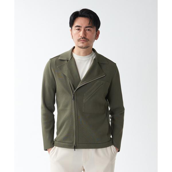 革ジャン ライダース コットンソロテックス  ニット ライダース メンズ