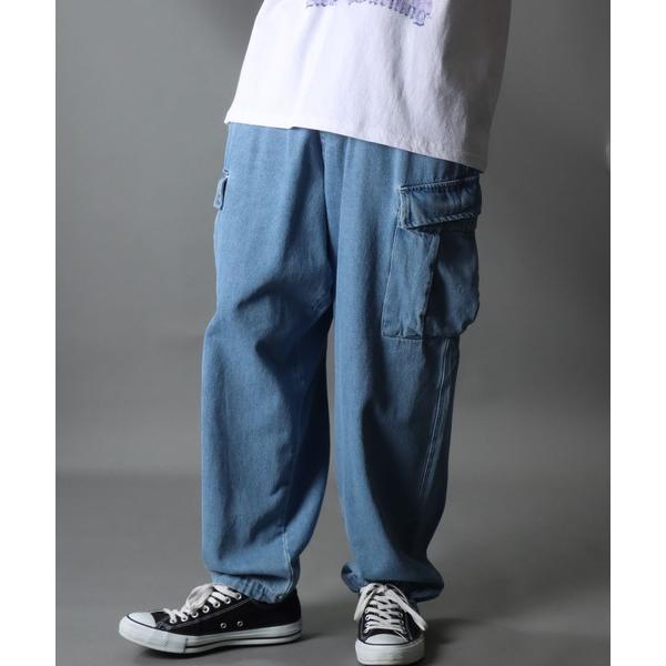 パンツ カーゴパンツ メンズ Wide Tapered Denim cargo pants/ワイドテ...