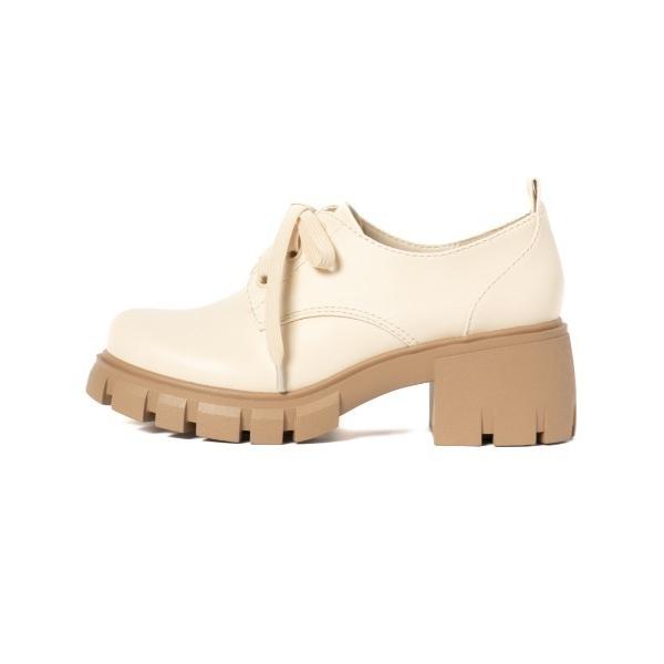 フォーマルシューズ 「R＆E」レースアップ厚底モールドソールシューズ レディース