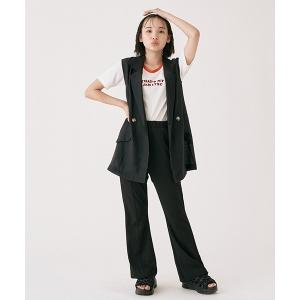 パンツ カットジョーゼットフレアパンツ