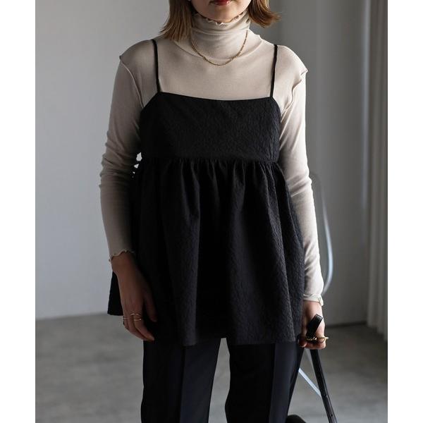 キャミソール ジャガードキャミブラウス