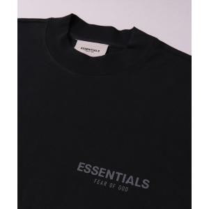 tシャツ (CM)「ESSENTIALS FEAR OF GOD」ワンポイント ブランドロゴ モックネック 長袖 Tシャツ メンズ レディース