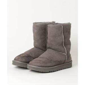 「UGG」 ムートンブーツ 5 グレー WOMEN