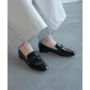 ローファー 「レイン対応」ビットエナメルローファー レディース