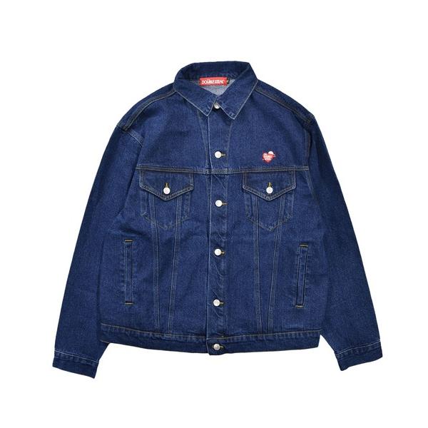 デニムジャケット gジャン Heart Embroidery デニムジャケット メンズ レディース