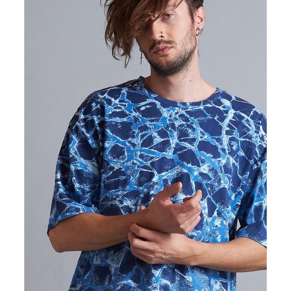 tシャツ 「NO ID.」Crack Print Big T-Shirt / クラック プリント ビ...