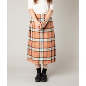 スカート O'NEIL OF DUBLIN オニールオブダブリン リネン ミモレ プリーツ キルト 巻き スカート