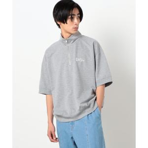 メンズ tシャツ Tシャツ ハーフジップ ５分袖プルオーバー｜zozo