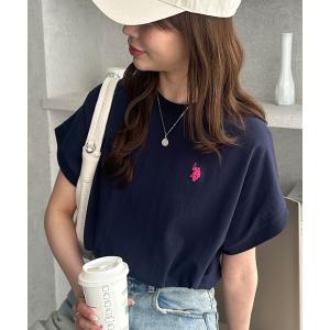 tシャツ GeeRA別注「新色追加」U.S. POLO ASSN.別注 綿100％フレンチスリーブオーバーサイズ刺繍Ｔシャツ レディース