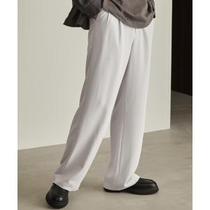 パンツ スラックス 綾トロミ タックスリムストレートスラックス