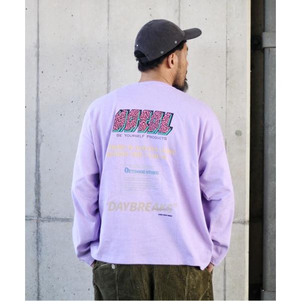 tシャツ HEMP LONG SLEEVE TEE WIDE PRINTED DAYBREAKS メ...