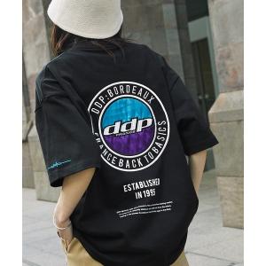 tシャツ ddp/ディーディーピー 別注 サークルロゴ刺繍 ヘビーウェイト ビッグシルエット半袖Tシャツ メンズ レディース