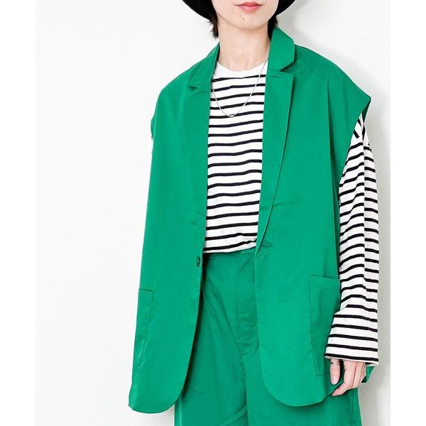 ベスト ジレ TRシングルテーラードカラージレ メンズ レディース