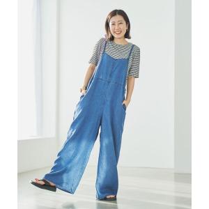 サロペット オーバーオール ライトデニムキャミサロペット レディース