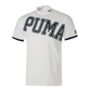 トップス メンズ PUMA プーマ メンズ ゴルフ 接触冷感 ビッグ ロゴ 半袖 モックネック シャツ｜zozo