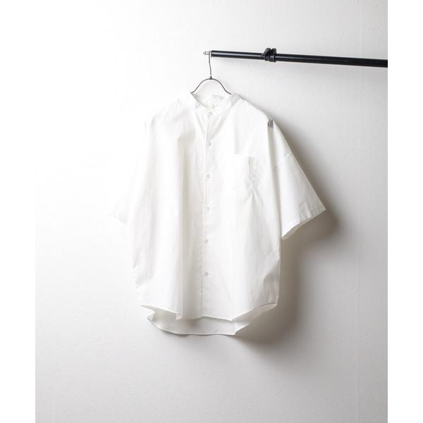 シャツ 「Ir」オーバーサイズ　バンドカラーシャツ メンズ レディース