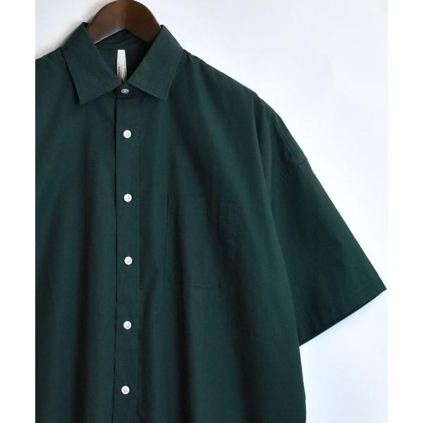 シャツ ブロードビッグレギュラーカラー半袖シャツ「IR」 オーバーサイズ メンズ レディース メンズ