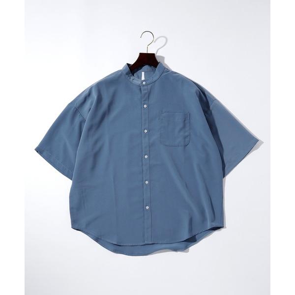シャツ ビッグシルエット バンドカラーシャツ メンズ レディース