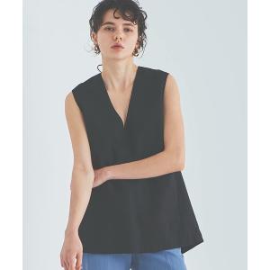 シャツ ブラウス v-neck linen vest