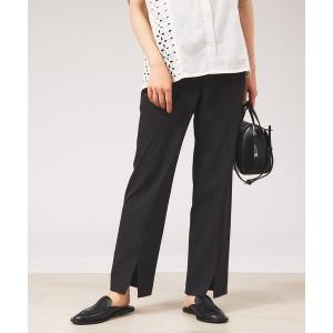 qualite（カリテ） スラックス パンツ 2WAYバックピーチタックパンツ