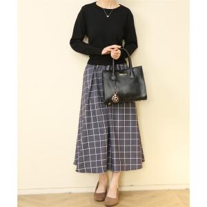 ワンピース 切り替えニットロングワンピース