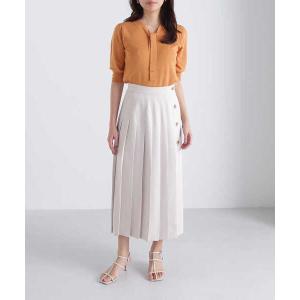 スカート ◇アシメプリーツボタンスカート