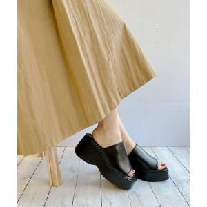 サンダル ウェッジソール厚底ミュール