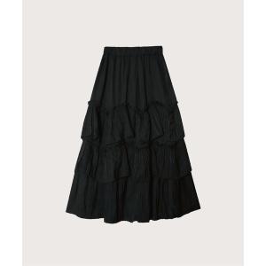 ロング スカート スイートフレアスカート/Pleats Tiered Flair Skirt「LA POMME petit/ラポミ・プチ」