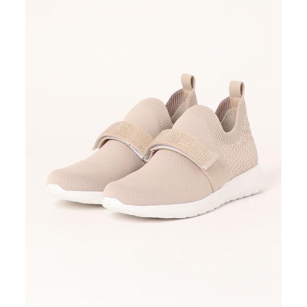 スニーカー ベルクロストラップニットスニーカー レディース