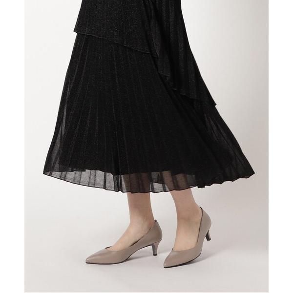 パンプス 履きやすい 疲れにくい 歩きやすいパンプス「約5.5cmヒール」 レイン対応 ブラックフォ...