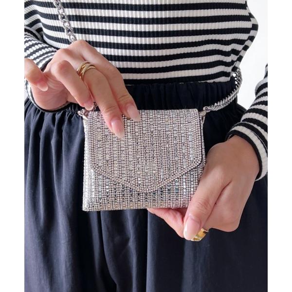 ショルダーバッグ バッグ マイクロミニ キラキラチェーンショルダーバッグ レディース