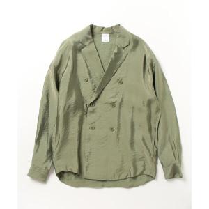 メンズ シャツ ブラウス 「 MISTERGENTLEMAN/ミスタージェントルマン」SATIN DOUBLE BREASTED SHIRT｜zozo