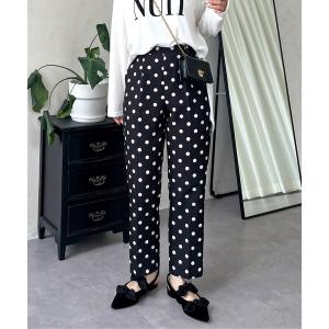 パンツ ドットセンタープレステーパードパンツ レディース