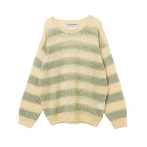 セーター ニット THE OPEN PRODUCT  MOHAIR STRIPE SWEATER GTO221KT003 メンズ