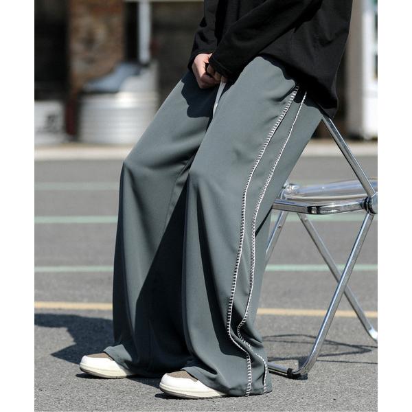 パンツ 「neos -addictive design-」ルーズシルエット ハンドステッチ ライン ...