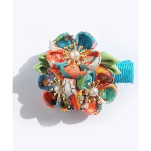 つまみ細工 3つ花ヘアアクセサリー