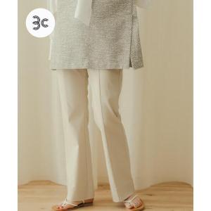 パンツ ストレッチセミフレアパンツ レディース