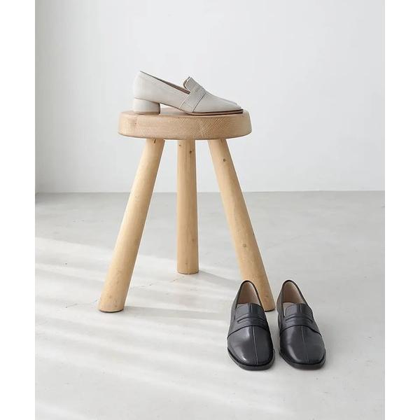 ローファー RELE リレ ラウンドブロックヒールコインローファー レディース