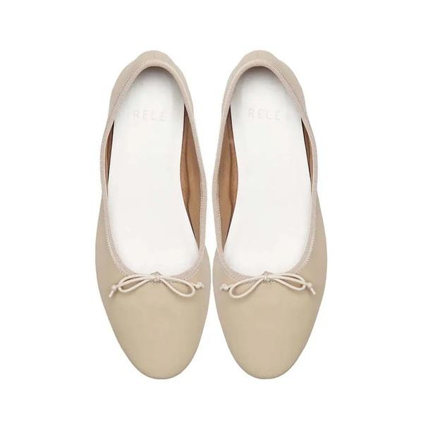 バレエシューズ パンプス RELE リレ シープレザーカバードバレエシューズ