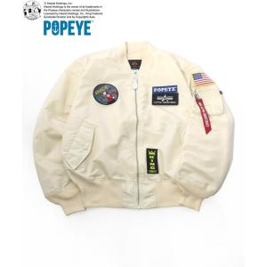 ジャケット MA-1 メンズ ALPHA INDUSTRIES（アルファインダストリーズ）POPEYEコラボL-2B/ライトアウターMA-1