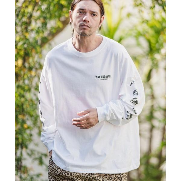 tシャツ mlt4251-ビッグシルエットプリントロンT（MOON） メンズ