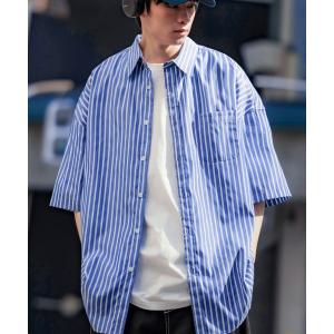 シャツ 「NULL」接触冷感 速乾 ストライプ 半袖シャツ メンズ レディース