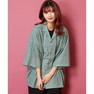 シャツ ビッグシルエット レースシャツ　シアーシャツ メンズ レディース