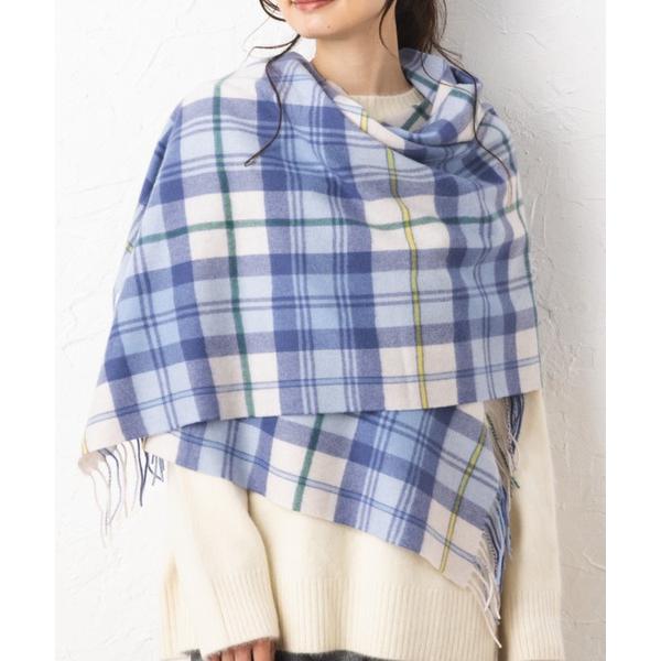 ストール マフラー カシミヤ100%チェック柄ストール レディース