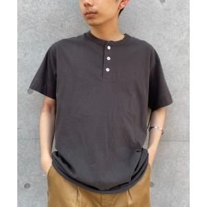 Healthknit（ヘルスニット） ヘンリーネック tシャツ メンズ