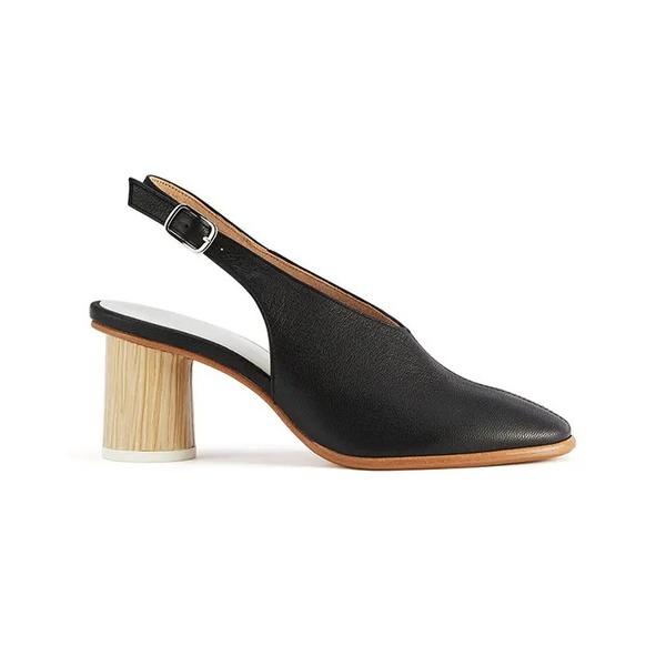 サンダル RELE リレ センターシームデザインラウンドシリンダーヒールバックベルトサンダル レディ...