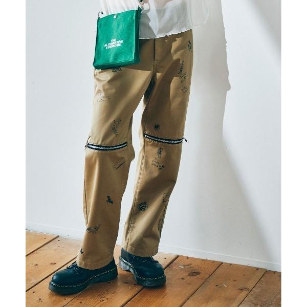 パンツ R4067 ラクガキプリントワークパンツ レディース