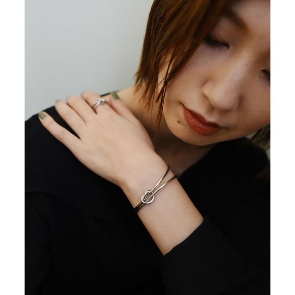 バングル ノットメタルバングル ブレスレット レディース