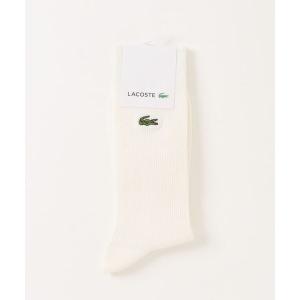 靴下 「LACOSTE」1×1 リブ定番クルー メンズ