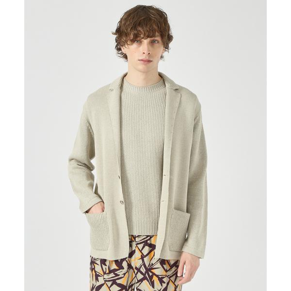 カーディガン 「アンサンブル対応」和紙 ニットジャケット メンズ